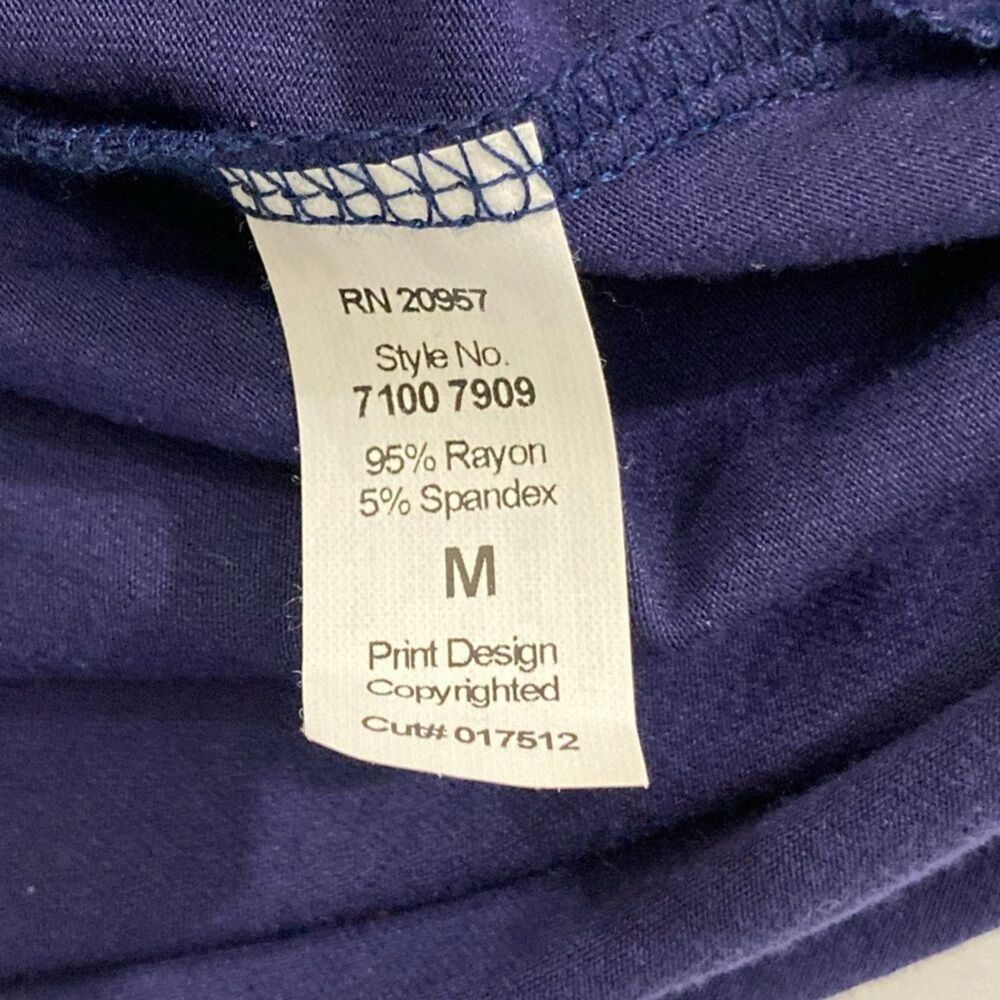 Tori Richard Honolulu Dress Womens M Blue Twist Front Jersey Knit Preppy - Picture 4 of 8